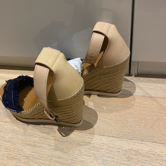 See by Chloe Glyn Leather & Canvas Platform Sandal - Picture 12 of 15